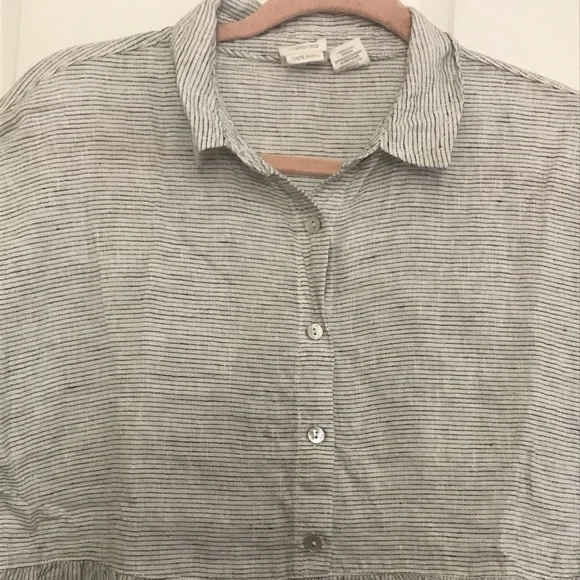 100% Linen Short Sleeve Top / C&C California - Picture 4 of 10